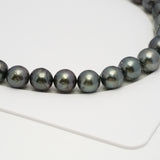 38pcs Dark 11-12mm - SR/NR AA/A Quality Tahitian Pearl Necklace NL1625 THMIX3