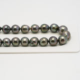 44pcs "High Luster" Green Mix 8-10mm - CL/SB AAA/AA Quality Tahitian Pearl Necklace NL1638 HL3