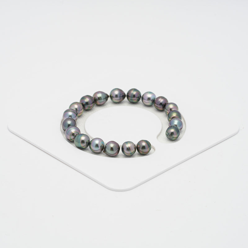 19pcs Multicolor 8mm - SB AAA/AA Quality Tahitian Pearl Bracelet BR2037 OR7