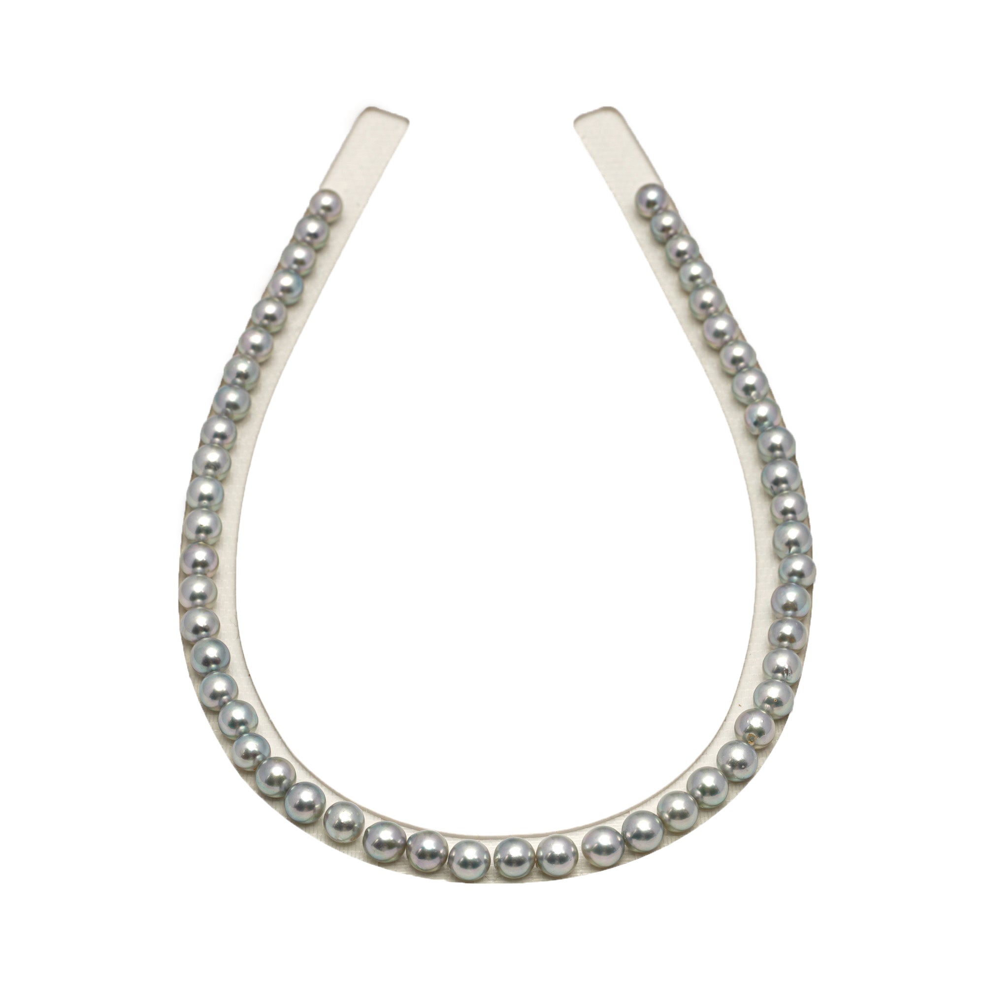 51pcs Akoya Pearl "High Luster" Silver Mix 7-7.8mm - SR/NR AA/A Quality Necklace AKNL1753 CMA1
