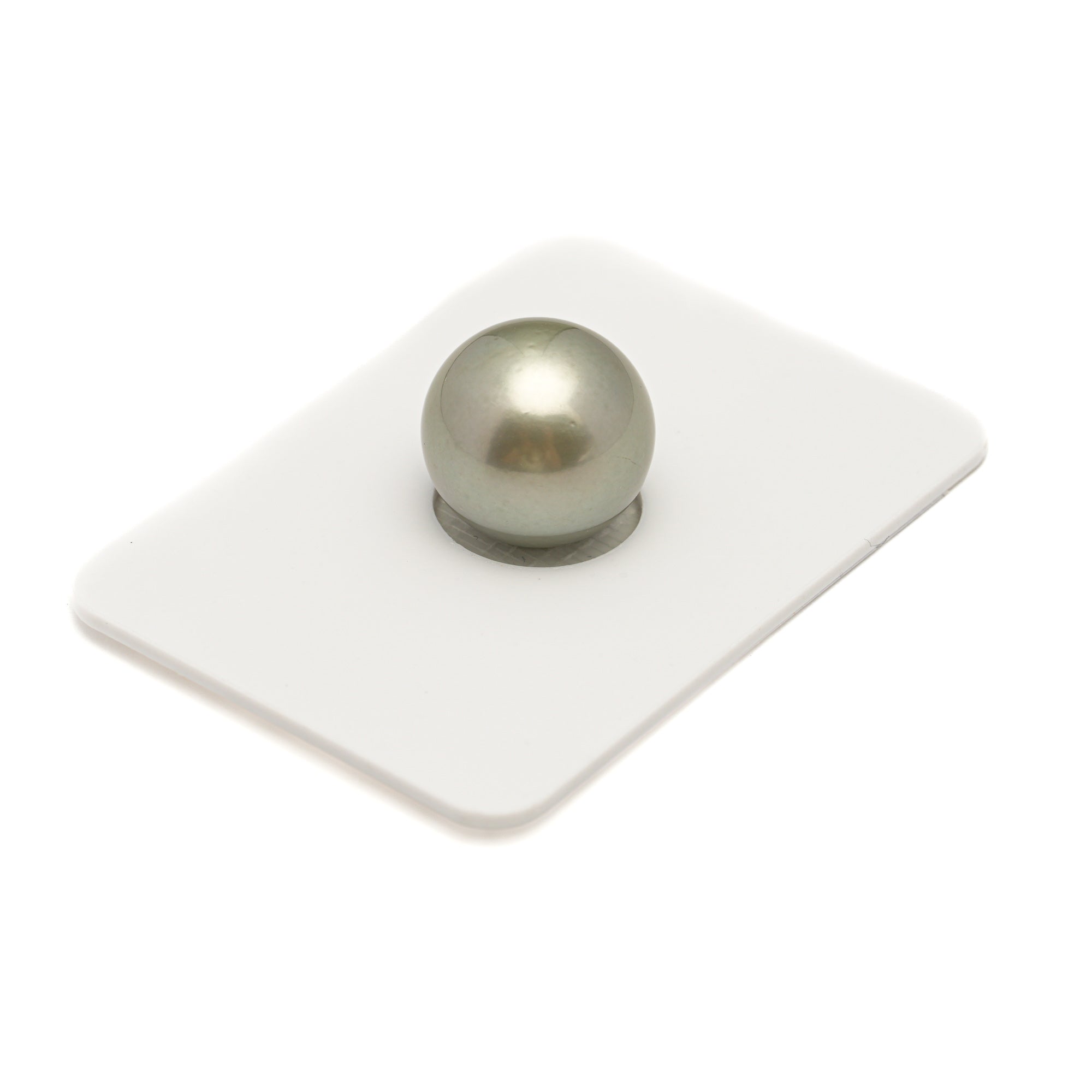 1pcs "High Luster" Light Green 13.5mm - SR/NR AAA/AA Quality Tahitian Pearl Single LP2503 CMP11