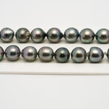 36pcs Light Green 9-11mm - CL/SB AAA/AA Quality Tahitian Pearl Necklace NL1518 THMIX2