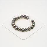 18pcs "High Luster" Green Cherry 9-10mm - SR/NR AAA/AA Quality Tahitian Pearl Bracelet BR2212 OR10