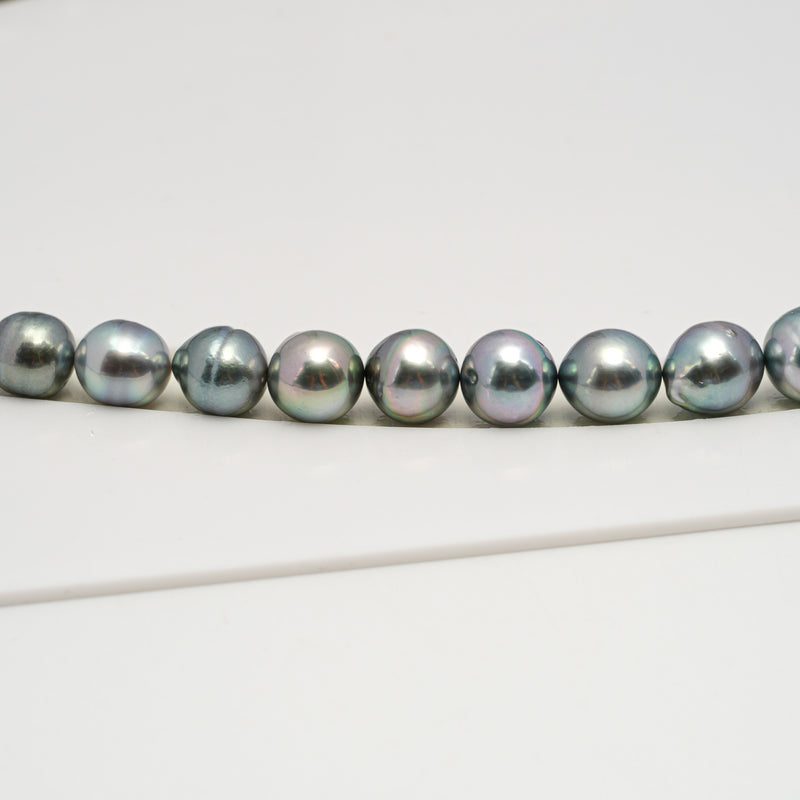 46pcs Light 8-10mm - SB AAA/AA Quality Tahitian Pearl Necklace NL1608 HL2