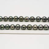 44pcs "High Luster" Green Mix 8-10mm - CL/SB AAA/AA Quality Tahitian Pearl Necklace NL1638 HL3