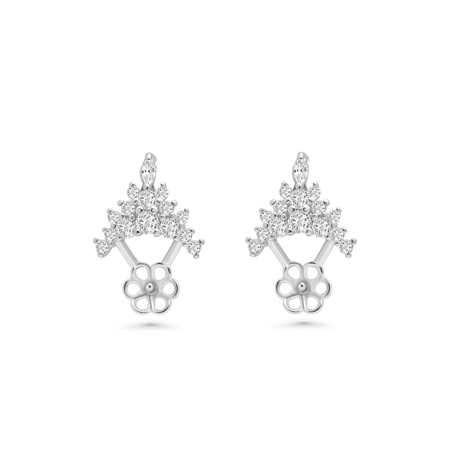 Dangle Earring Bails 925 Silver for Pearl SC416