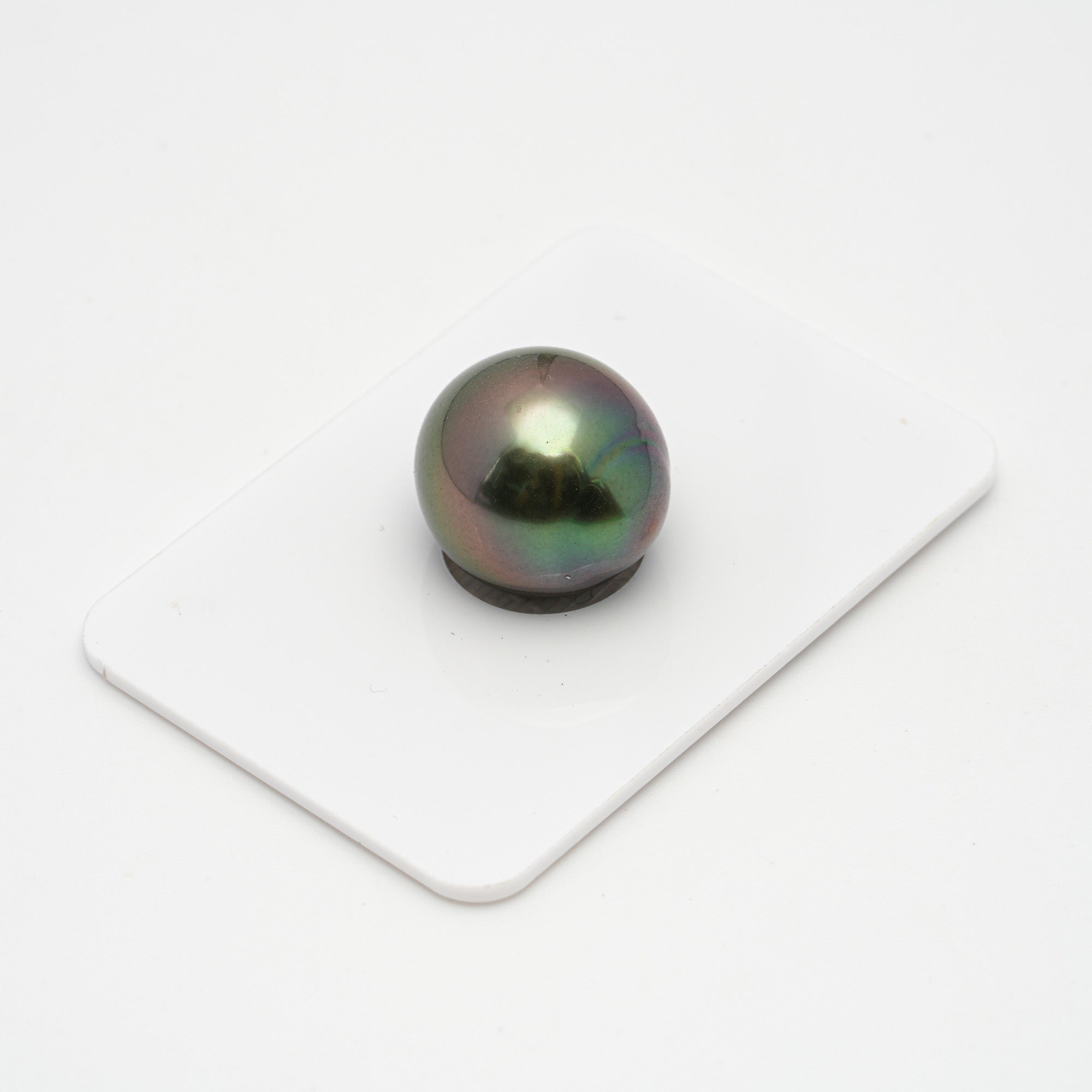 1pcs "Top Luster" Green 14.7mm - DROP TOP Quality Tahitian Pearl Single LP1764