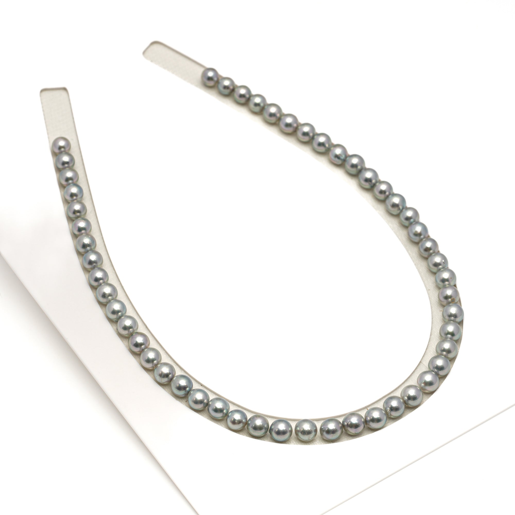 51pcs Akoya Pearl "High Luster" Silver Mix 7-7.8mm - SR/NR AA/A Quality Necklace AKNL1753 CMA1