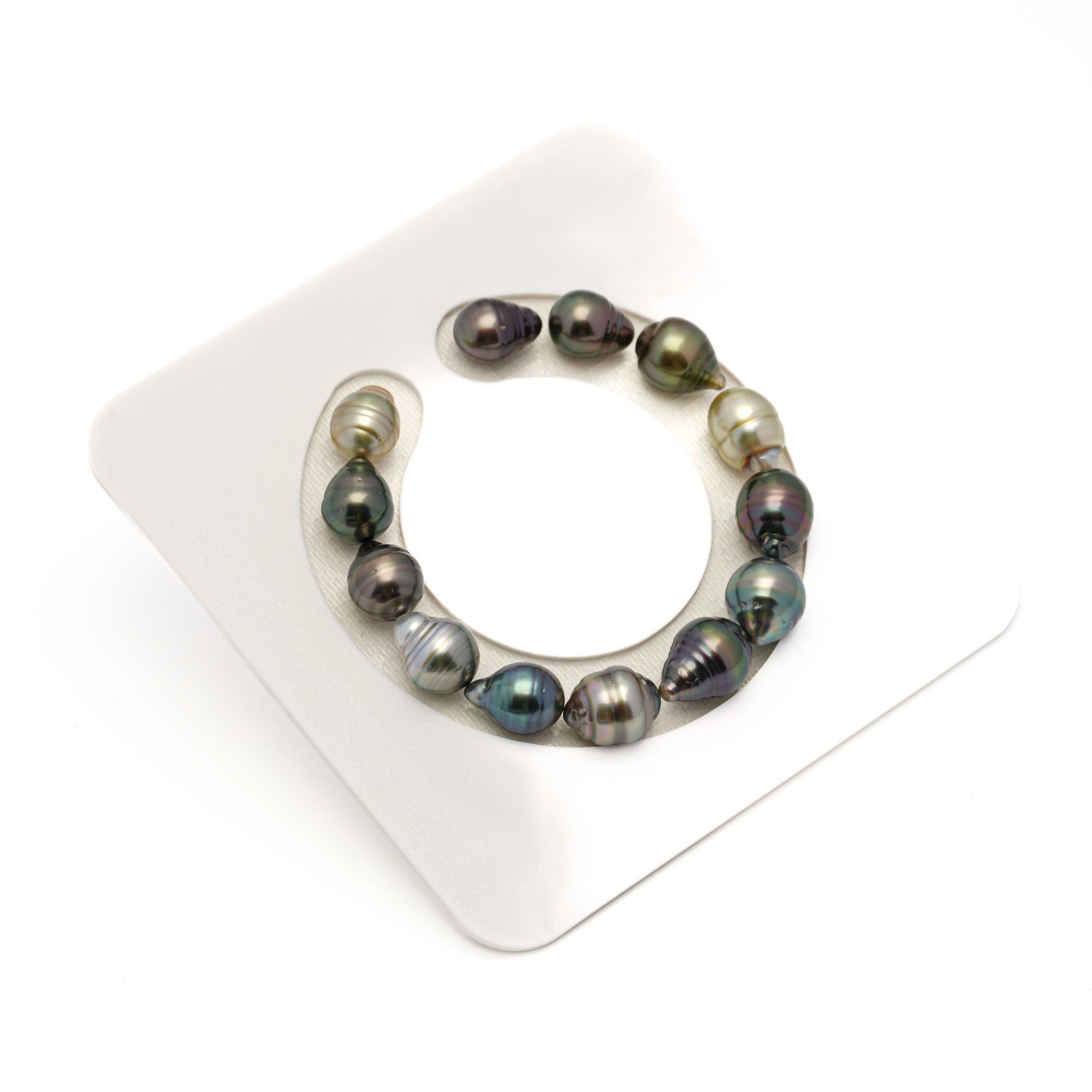 13pcs Multicolor 9-11mm - CL/SB AAA/AA Quality Tahitian Pearl Bracelet BR2431 LP1