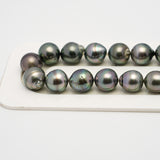 36pcs Light Green 9-11mm - CL/SB AAA/AA Quality Tahitian Pearl Necklace NL1518 THMIX2