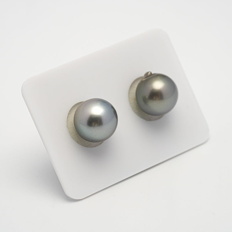 2pcs Gray 11.5mm - SR/NR AAA/AA Quality Tahitian Pearl Pair ER1527 THMIX2.6