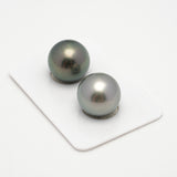 2pcs Light Green 14.8mm - RSR AAA Quality Tahitian Pearl Pair ER1538 THMIX3