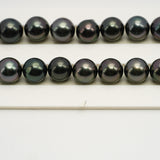 41pcs "High Luster" Dark Purple 8-11mm - SR/NR AAA Quality Tahitian Pearl Necklace NL1537 OR6