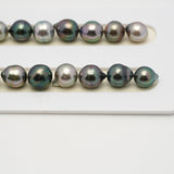 43pcs "High Luster" Multicolor 8-10mm - SB AAA/AA Quality Tahitian Pearl Necklace NL1546 THMIX2