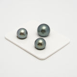 3pcs Blue 11.3-13.7mm - SR AAA Quality Tahitian Pearl Trio Set ER1564 THMIX2