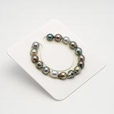 16pcs Green Mix 9-10mm - CL/SB AAA/AA Quality Tahitian Pearl Bracelet BR2209 HL3