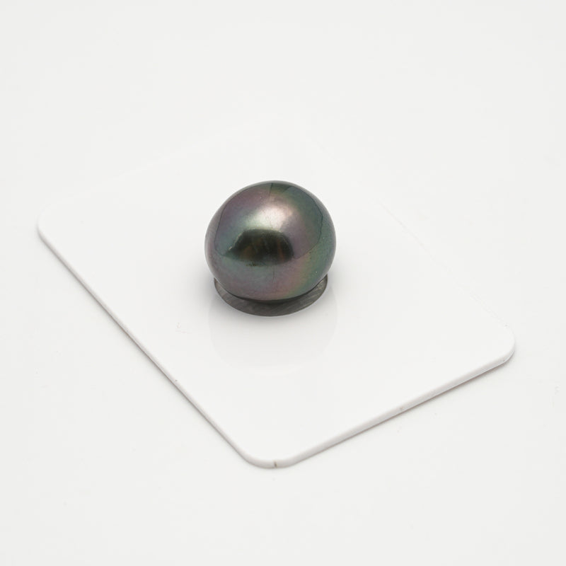 1pcs "High Luster" Green Cherry 13.3mm - SB AAA/AA Quality Tahitian Pearl Single LP1990 MI1