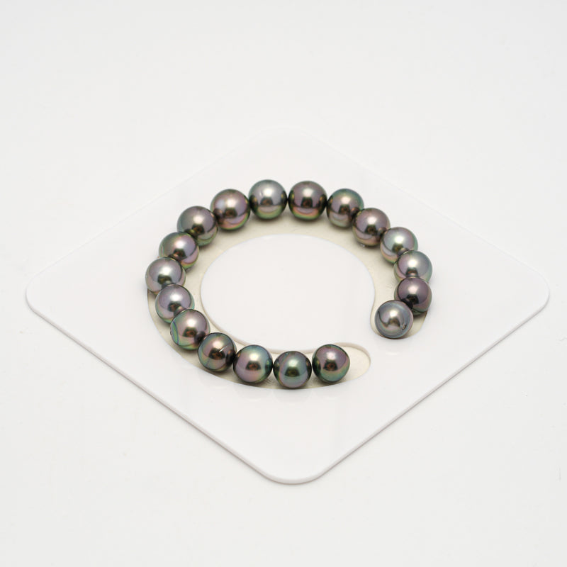 18pcs "High Luster" Green Cherry 9-10mm - SR/NR AAA/AA Quality Tahitian Pearl Bracelet BR2212 OR10