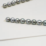 46pcs Light 8-10mm - SB AAA/AA Quality Tahitian Pearl Necklace NL1608 HL2