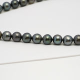 38pcs Dark 11-12mm - SR/NR AA/A Quality Tahitian Pearl Necklace NL1625 THMIX3