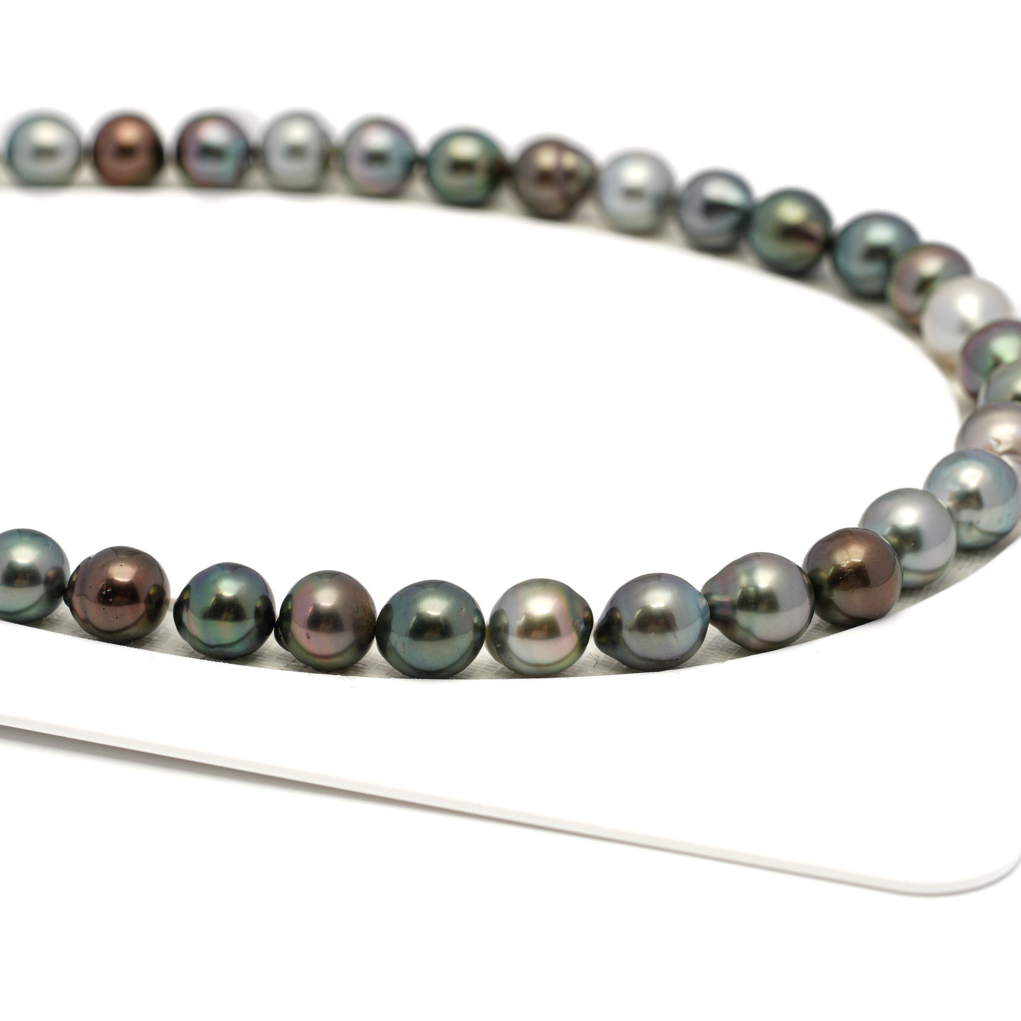 42pcs "High Luster" Multicolor 8-10mm - SB AAA/AA Quality Tahitian Pearl Necklace NL1671 HL4