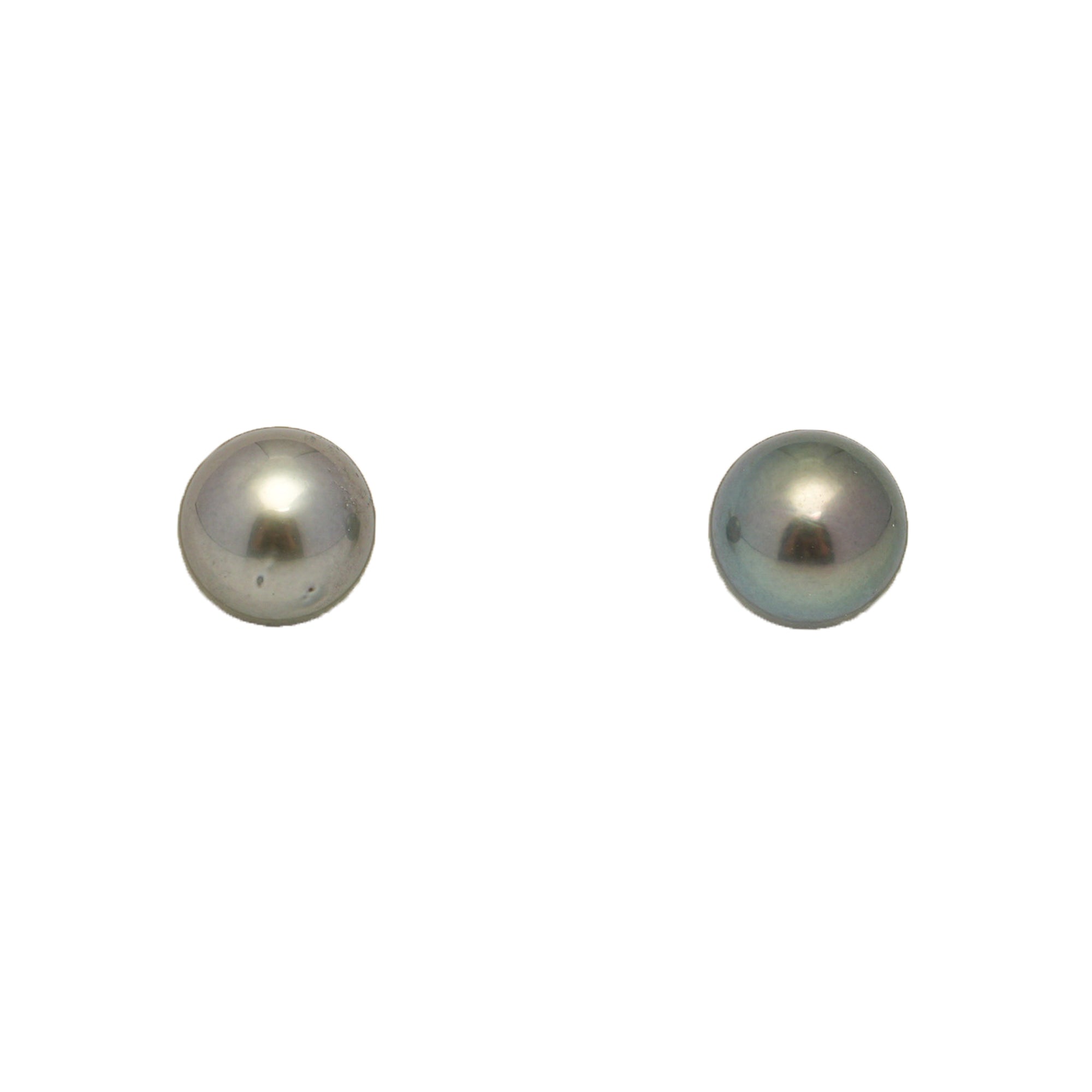 2pcs Olive Green 7.6-7.7mm - RSR AAA/AA Quality Tahitian Pearl Pair ER1797 NG19