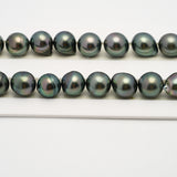 35pcs Green Mix 11-13mm - SB AAA/AA Quality Tahitian Pearl Necklace NL1497 THMIX2