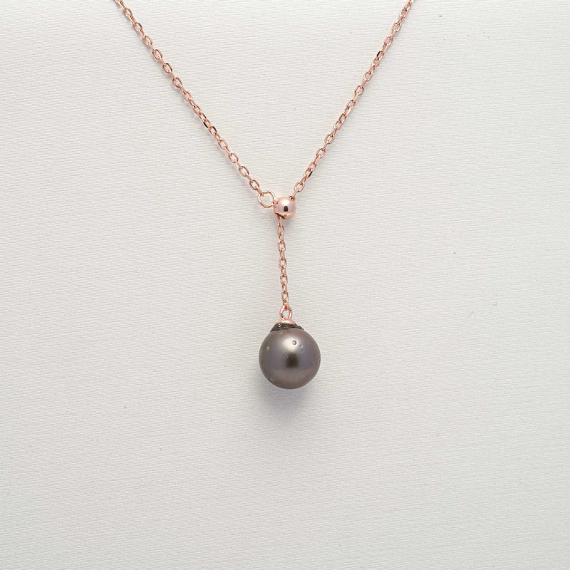 925 Rose Gold Y Chain with Pearl SHM11TH2