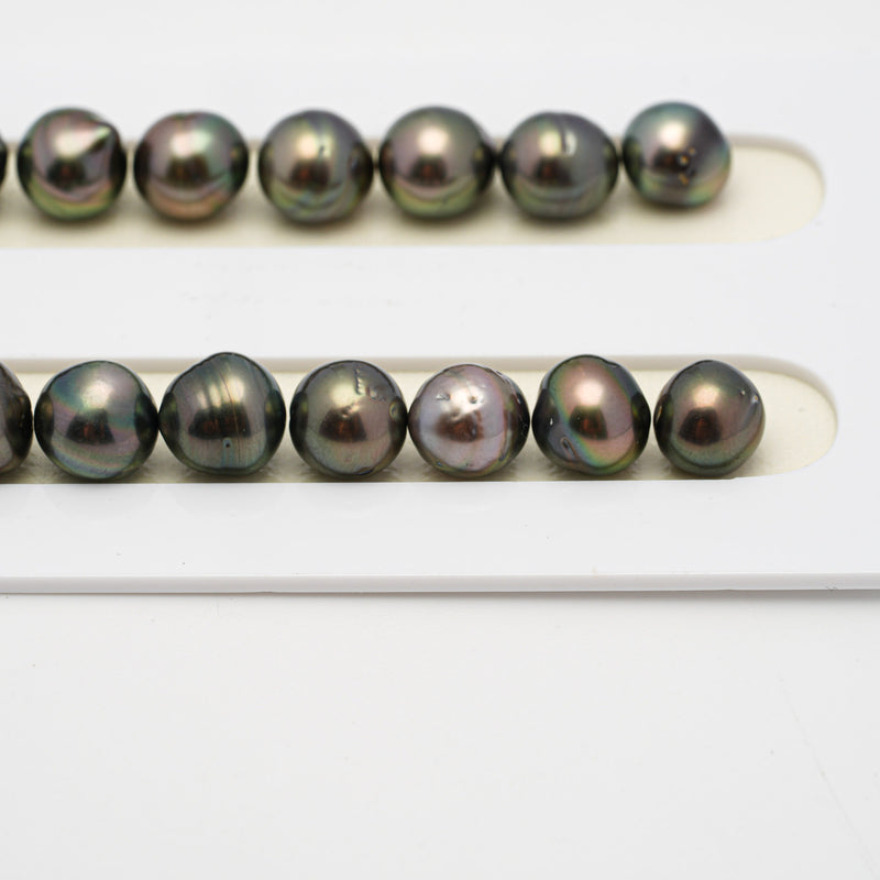 43pcs Green Mix 8-10mm - CL/SB AA/AAA Quality Tahitian Pearl Necklace NL1510 THMIX2.6