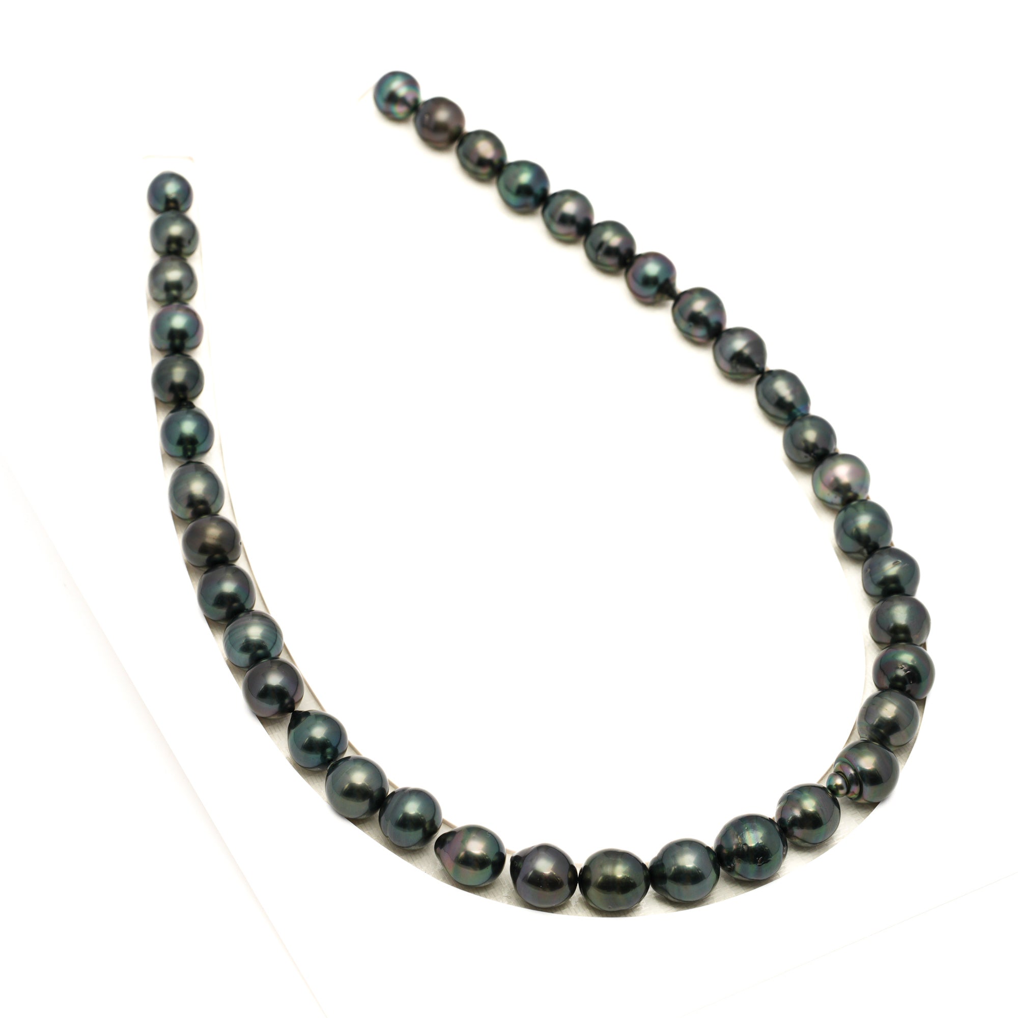 38pcs Dark Mix 9-11mm - SB AAA/AA Quality Tahitian Pearl Necklace NL1761 LP1