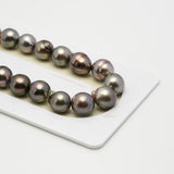 42pcs Brown 8-10mm - CL/SB AA/AAA Quality Tahitian Pearl Necklace NL1521 THMIX2