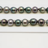 43pcs "High Luster" Multicolor 8-10mm - SB AAA/AA Quality Tahitian Pearl Necklace NL1546 THMIX2