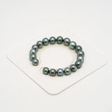 19pcs Blue Green 8-10mm - SR/NR AAA Quality Tahitian Pearl Bracelet BR2223 OR10