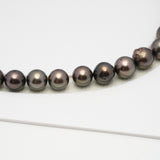 46pcs Brown 8-10mm - SR/NR AAA Quality Tahitian Pearl Drilled Necklace NL1575 CMP4