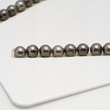 49pcs Brown 8-10mm - SR/NR AA/A Quality Tahitian Pearl Drilled Necklace NL1586 CMP4