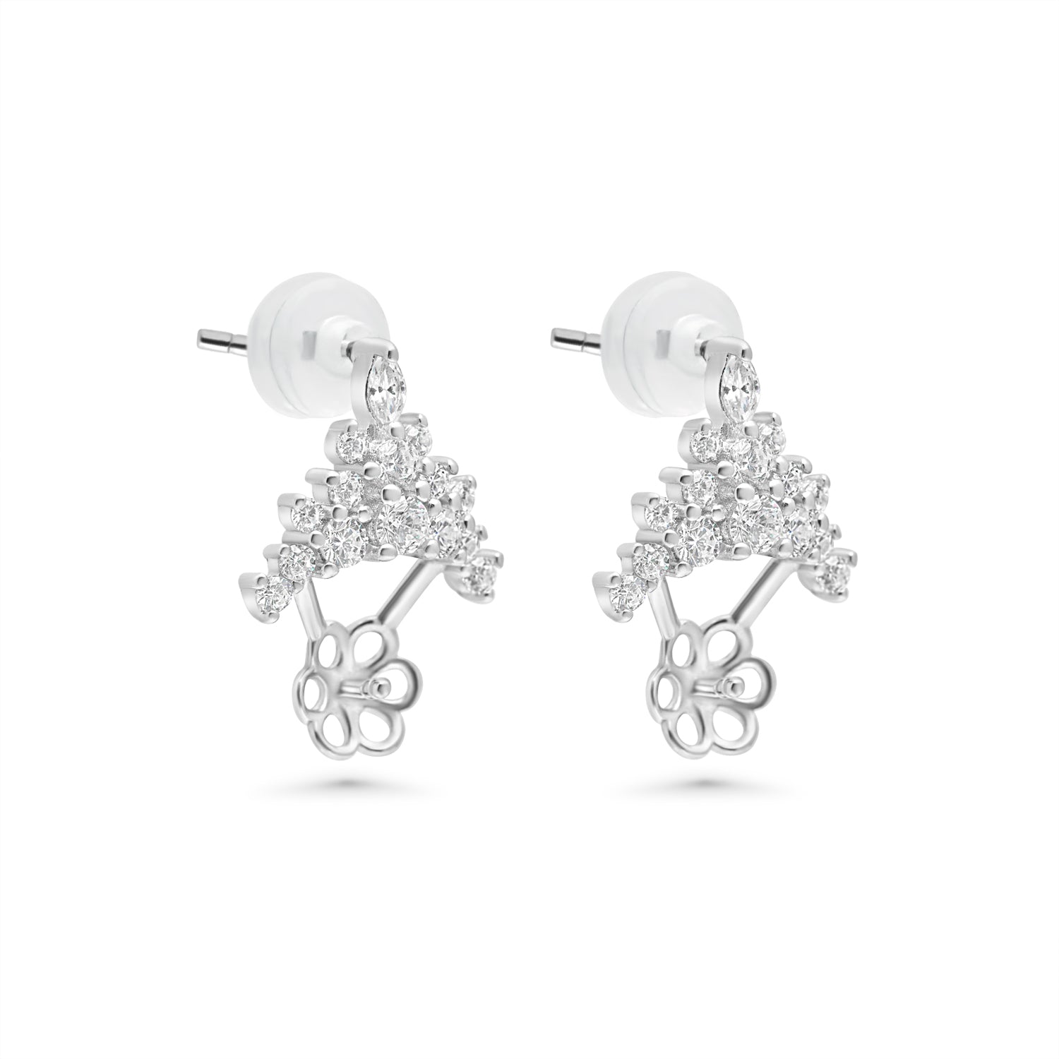Dangle Earring Bails 925 Silver for Pearl SC416