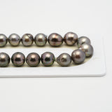 42pcs Brown 8-10mm - CL/SB AA/AAA Quality Tahitian Pearl Necklace NL1521 THMIX2