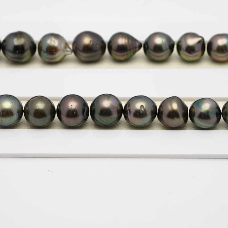 43pcs Green Mix 8-10mm - CL/SB AA/AAA Quality Tahitian Pearl Necklace NL1510 THMIX2.6