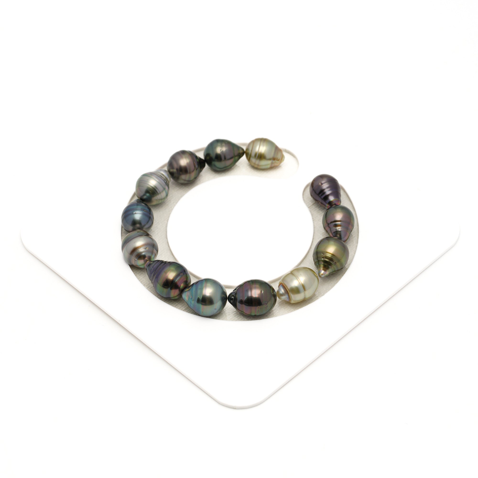 13pcs Multicolor 9-11mm - CL/SB AAA/AA Quality Tahitian Pearl Bracelet BR2431 LP1