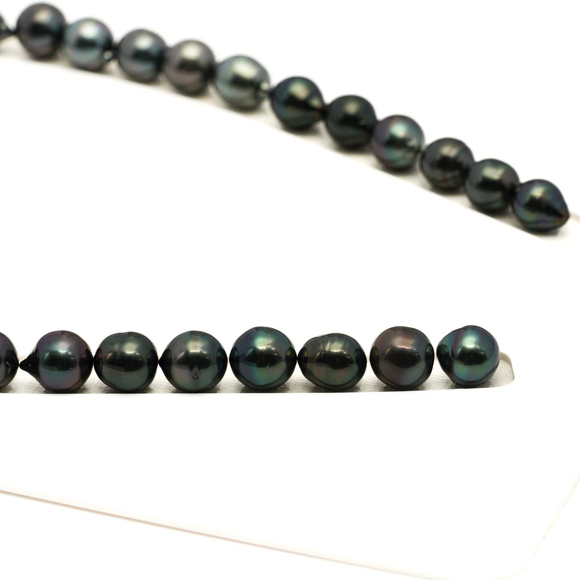 38pcs Dark Mix 9-11mm - SB AAA/AA Quality Tahitian Pearl Necklace NL1761 LP1