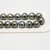 36pcs Light Green 9-11mm - CL/SB AAA/AA Quality Tahitian Pearl Necklace NL1518 THMIX2