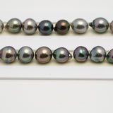 43pcs "High Luster" Multicolor 8-10mm - SB AAA/AA Quality Tahitian Pearl Necklace NL1546 THMIX2