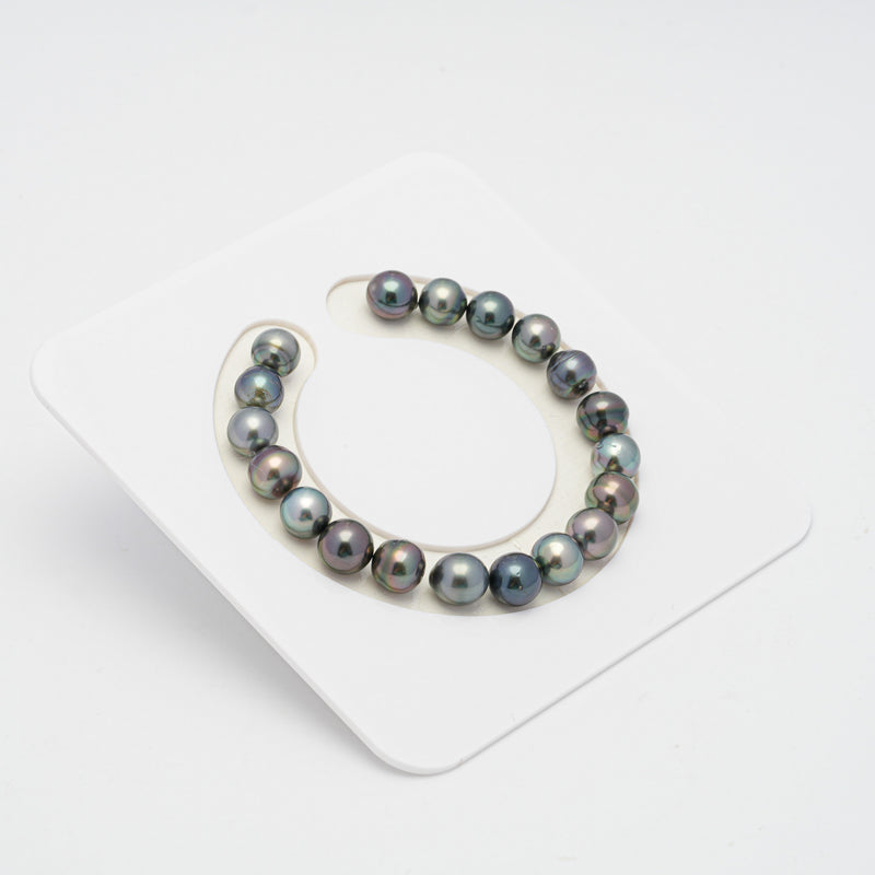 19pcs Multicolor 8mm - CL/SB AAA/AA Quality Tahitian Pearl Bracelet BR2038 OR7