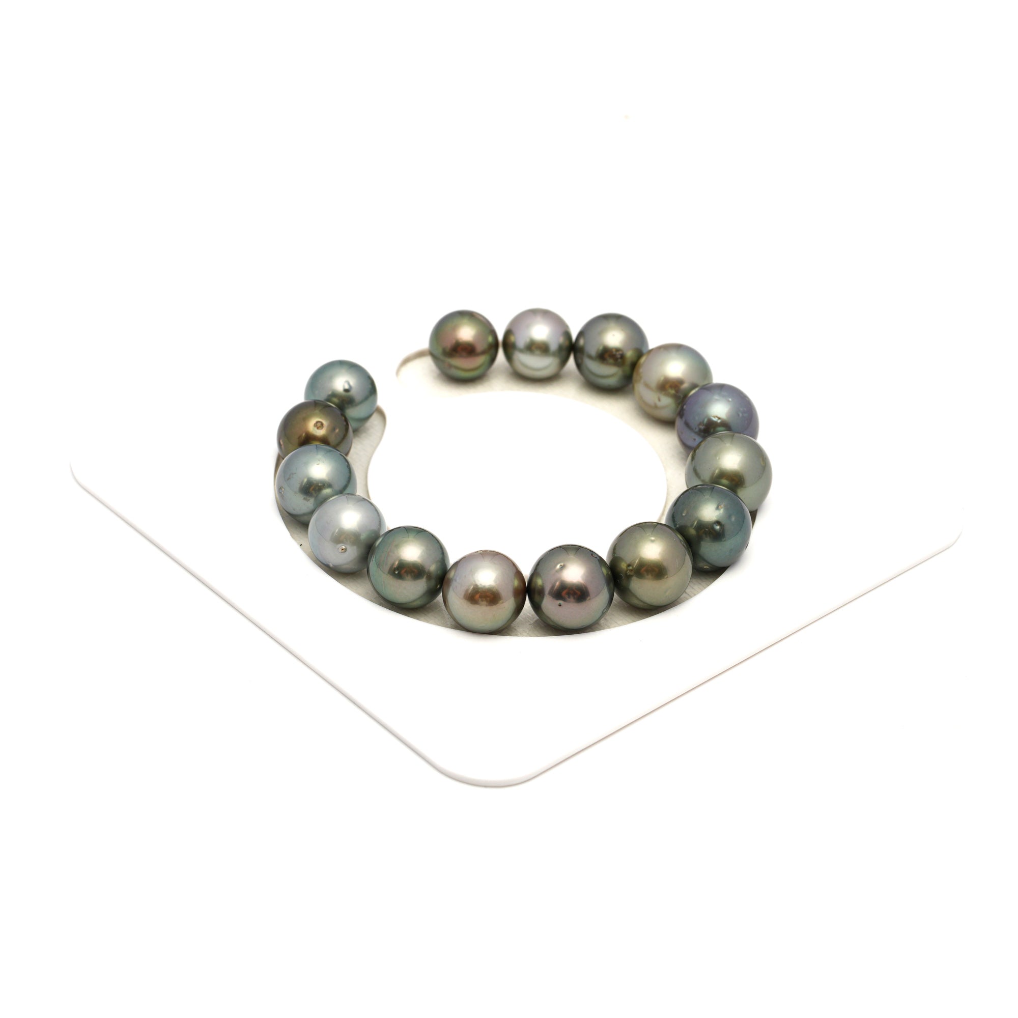 15pcs Multicolor 10-12mm - RSR AA/A Quality Tahitian Pearl Bracelet BR2383 OR12