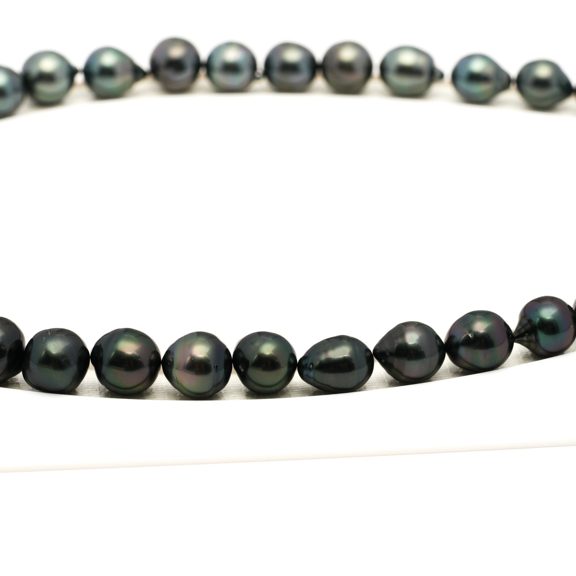 38pcs Dark Mix 9-11mm - SB AAA/AA Quality Tahitian Pearl Necklace NL1761 LP1