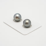 2pcs Gray 11.5mm - SR/NR AAA/AA Quality Tahitian Pearl Pair ER1527 THMIX2.6