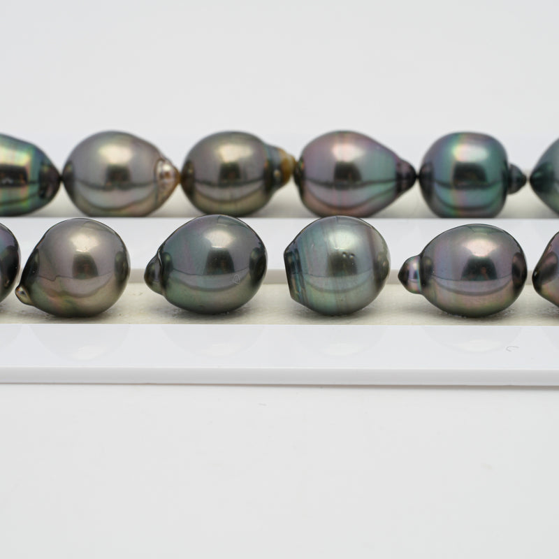 37pcs Multicolor 9-10mm - SB AAA/AA Quality Tahitian Pearl Necklace NL1408 OR7