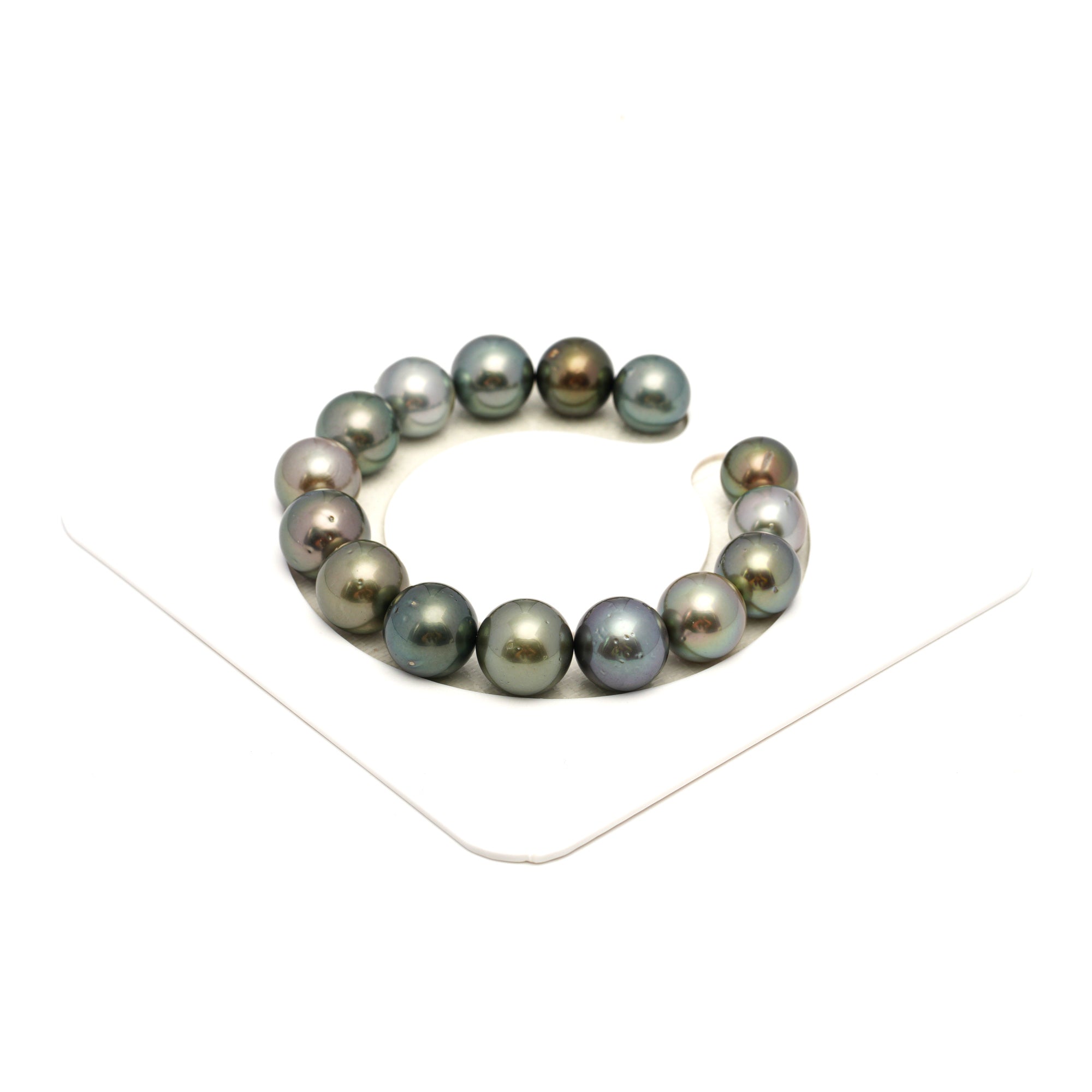 15pcs Multicolor 10-12mm - RSR AA/A Quality Tahitian Pearl Bracelet BR2383 OR12