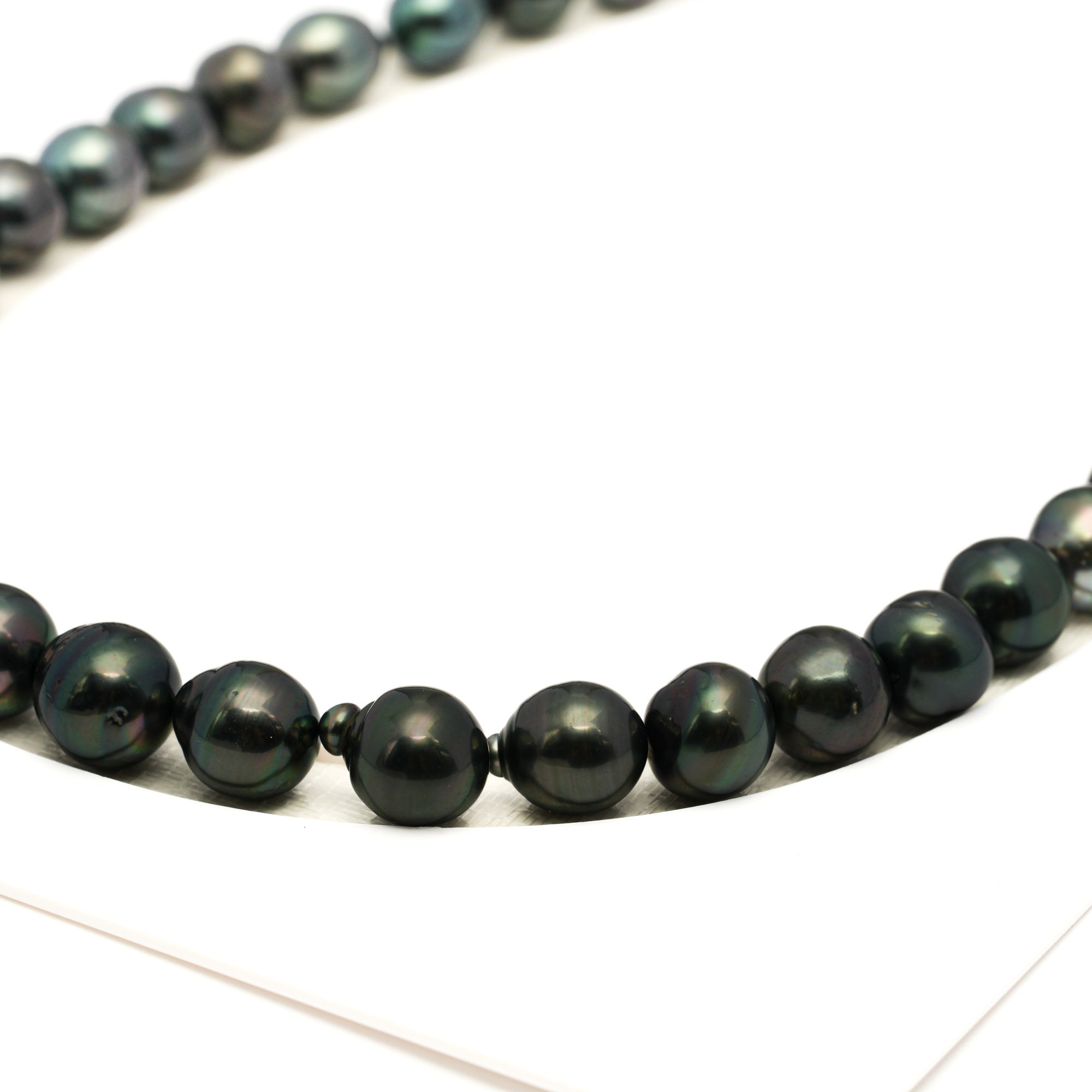38pcs Dark Mix 9-11mm - SB AAA/AA Quality Tahitian Pearl Necklace NL1761 LP1
