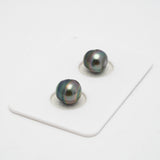 2pcs Green 8.5-8.7mm - CL AAA/AA Quality Tahitian Pearl Pair ER1395 OR7